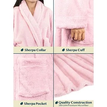 Plush Warm Fleece Robe for Women – PAVILIA