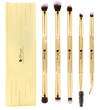 DUcare Eyeshadow Brushes Set Duo End Eye Makeup Brushes Professional Eyeshadow Brush set 5Pcs Travel...