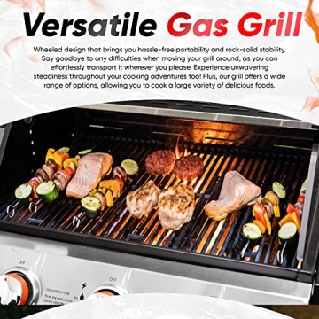 GasOne 3-Burner Stainless Steel Gas BBQ Grill