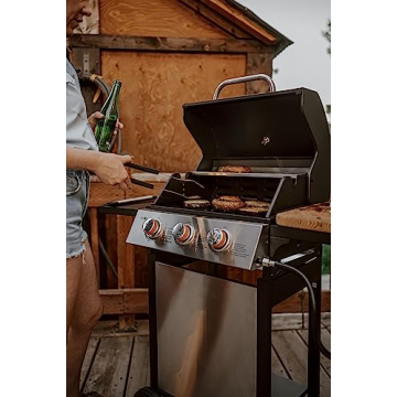 GasOne 3-Burner Stainless Steel Gas BBQ Grill