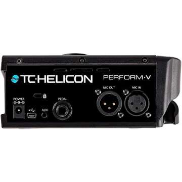TC Helicon PERFORM-V Ultimate Mic Stand-Mount Vocal Processor for Quick and Easy Studio-Quality Sound with Expandable Effects
