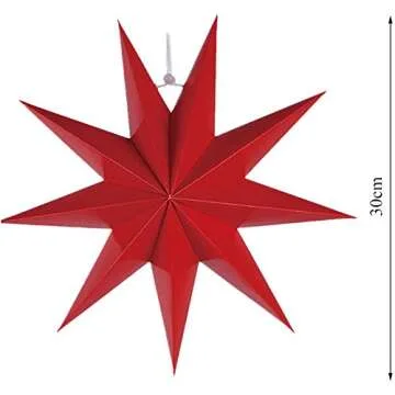 3 Pieces 3D 12" Large Paper Star Hanging Star Red Green Pink Paper Star Decorations for Weddings, Christmas Holiday, Girls Bedroom Decor,Birthday Party Celebration Home Decoration