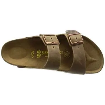 Birkenstock Arizona Sandal in Waxy Leather Tobacco Brown