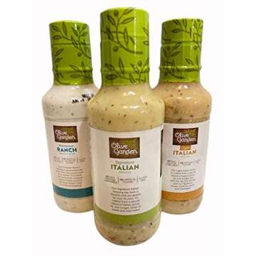Olive Garden Salad Dressing Bundle: Signature Italian,Light Italian,Parmesan Ranch - 16 ounces each,...