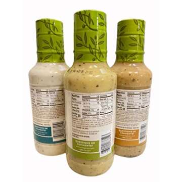 Olive Garden Salad Dressing Bundle: Signature Italian,Light Italian,Parmesan Ranch - 16 ounces each,Pack of 3