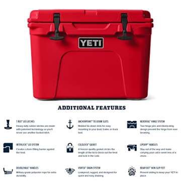Yeti Tundra 35 Cooler, Rescue Red