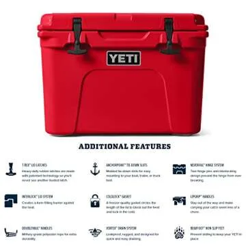 Yeti Tundra 35 Cooler, Rescue Red