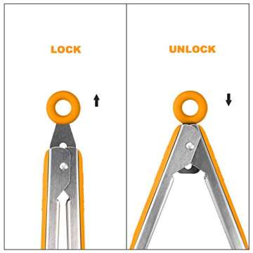 Sturdy Stainless Steel Kitchen Tongs Set 9" & 12"