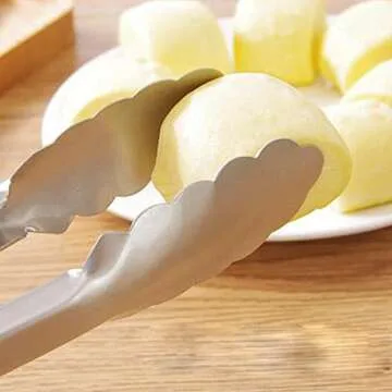 Sturdy Stainless Steel Kitchen Tongs Set 9" & 12"