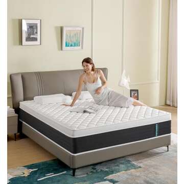ADDNUSS Full Mattresses,Hybrid 12 Inch Full Mattress in a Box,Memory Foam & Individually Pocket Spri...