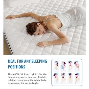 ADDNNUS 12 Inch Hybrid Full Mattress for Ultimate Comfort