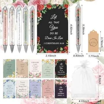 Qeeenar 200 Piece Bible Verse Gift Set for Inspiration