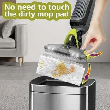 FFsign VACMOP Mop Pad Refills Compatible with Shark Vacmop VMP30 VM252 VM250 VM200 Vacuum, Disposable Replacement Mop Pads, White, 30 Count