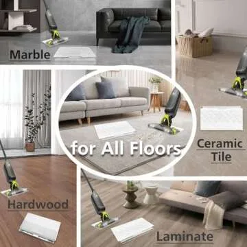 FFsign VACMOP Mop Pad Refills Compatible with Shark Vacmop VMP30 VM252 VM250 VM200 Vacuum, Disposable Replacement Mop Pads, White, 30 Count