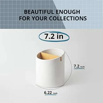 LIFVER 7.2″ Stable Kitchen Utensil Holder Ceramic Organizer