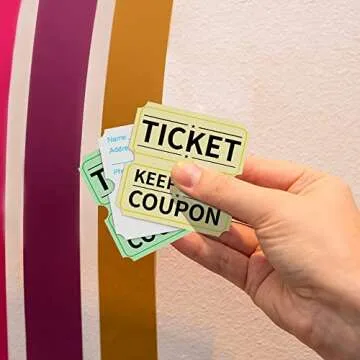 ESSENTIAL 2000 Green Double Raffle Tickets Rolls Printable for Leisure, Movie Watching, Entertainment
