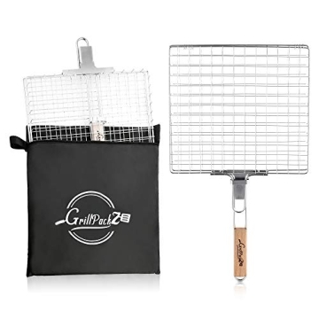 GrillPackz Portable Stainless-Steel BBQ Grill Basket