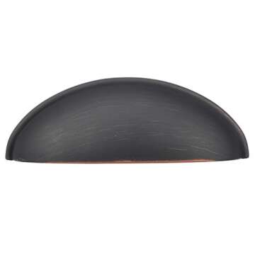 Amerock | Cabinet Cup Pull | Oil Rubbed Bronze | 3 inch (76 mm) Center to Center | Ravino | 5 Pack |...