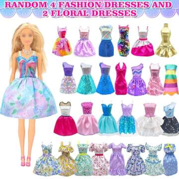 Style Shine 50 Pack Doll Clothes and Accessories Set