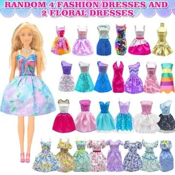 Style Shine 50 Pack Doll Clothes and Accessories Set