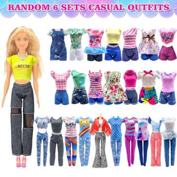 Style Shine 50 Pack Doll Clothes and Accessories Set