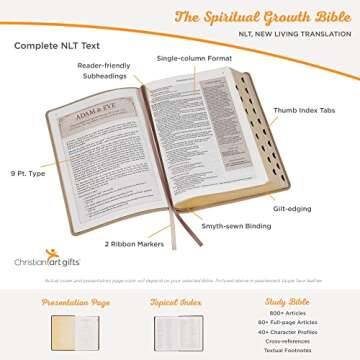 The Spiritual Growth Bible, Study Bible, NLT - New Living Translation Holy Bible, Faux Leather, Pink (NLT Spiritual Growth Editions)