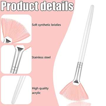 Patelai 14 Piece Fan Brushes for Makeup & Skincare