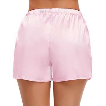 SWOMOG Womens Stain Pajama Shorts with Pockets Soft Comfy Short Pants Lightweight Lounge Sleep Pj Bottoms