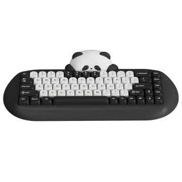 YUNZII C68 Panda Wireless Mechanical Gaming Keyboard, 68 Keys Cute Layout with PBT Keycaps,RGB Backl...