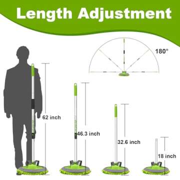 62" Car Wash Brush Mop Kit with Microfiber Head