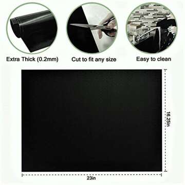 3 Pack Non-Stick Heavy Duty Oven Liners Set for Bottom of Electric Oven by Grill Magic - Thick, Heat Resistant Fiberglass Mat - Easy to Clean, Reduce Spills, Stuck Foods & Clean Up - BPA Free