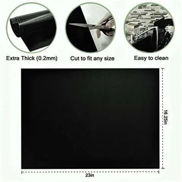 3 Pack Non-Stick Heavy Duty Oven Liners Set for Bottom of Electric Oven by Grill Magic - Thick, Heat Resistant Fiberglass Mat - Easy to Clean, Reduce Spills, Stuck Foods & Clean Up - BPA Free