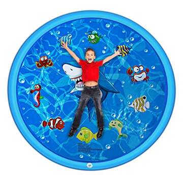 Sprinkler for Kids/Toddlers Splash Pad Outdoor Water Toy 60'', Outdoor Water Toys Fun for Boys Girls...