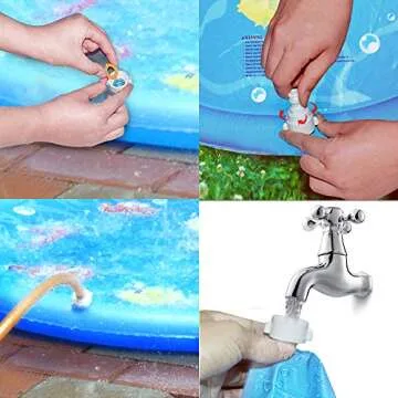 Sprinkler for Kids/Toddlers Splash Pad Outdoor Water Toy 60'', Outdoor Water Toys Fun for Boys Girls Children Dogs, Kiddie Baby Pool, Fun Backyard Fountain Play Mat for 1 -10 Year Old Girls Boys(Blue)