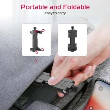 ULANZI ST-03 Metal Smart Phone Tripod Mount with Cold Shoe Mount and Arca-Style Quick Release Plate for iPhone Xs Xs Max X 8 7 Plus Samsung,Cell Phone Tripod Holder Clip Adapter for Joby GorillaPod