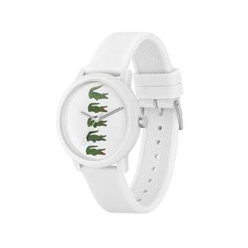 Lacoste Men's L.12.12 3H Quartz Water-Resistant Fashion Watch with White Silicone Strap, Model: 2011...
