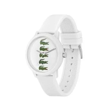 Lacoste Men's L.12.12 3H Quartz Water-Resistant Fashion Watch with White Silicone Strap, Model: 2011...