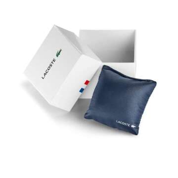 Lacoste Men's L.12.12 3H Quartz Water-Resistant Fashion Watch with White Silicone Strap, Model: 2011280