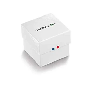 Lacoste Men's L.12.12 3H Quartz Water-Resistant Fashion Watch with White Silicone Strap, Model: 2011280