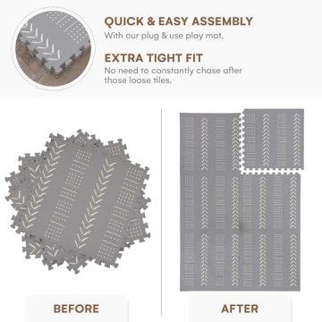 Childlike Behavior Baby Play Mat - Safe & Stylish Foam Design