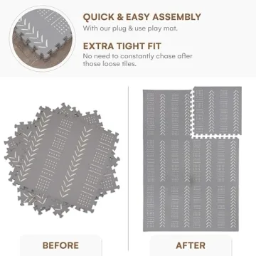 Childlike Behavior Baby Play Mat - Safe & Stylish Foam Design