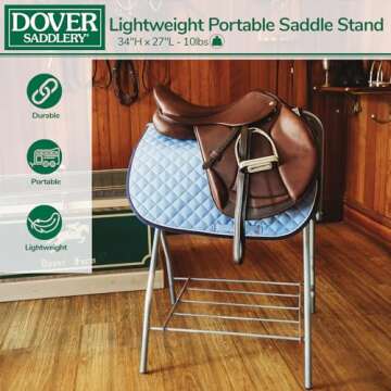 Dover Saddlery Portable Saddle Stand for Enhanced Saddle Care