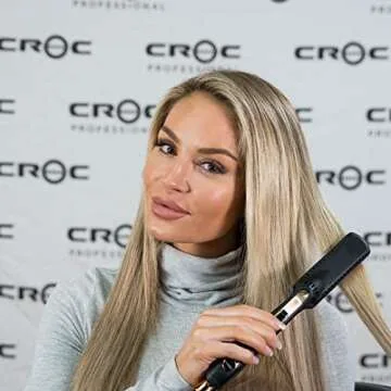 CROC Rose Gold Titanium Flat Iron for Effortless Styling