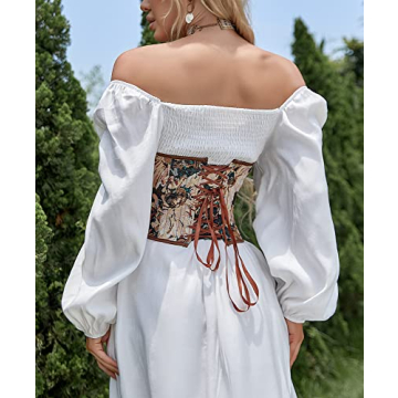 Alivila.Y Vintage Denim Floral Corset for Stylish Events