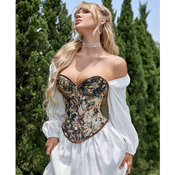 Alivila.Y Vintage Denim Floral Corset for Stylish Events