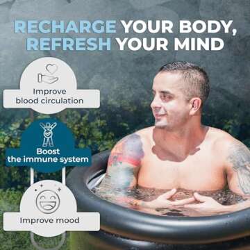 Savage Ice Baths - Portable Cold Plunge Tub For Athletes and Adults - Easy Installation Ice Baths at Home - Gift for Ice Bath Lover - Cold Plunge to Soothe Muscles, Ice tub, Ice Plunge Tub