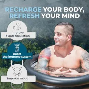 Savage Ice Baths - Portable Cold Plunge Tub For Athletes and Adults - Easy Installation Ice Baths at Home - Gift for Ice Bath Lover - Cold Plunge to Soothe Muscles, Ice tub, Ice Plunge Tub