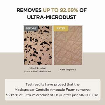 SKIN1004 Madagascar Centella Ampoule Foam 4.22 fl.oz, 125ml, Low pH Foam Cleanser, Natural Soda Powder Coconut Surfactant and EWG Green Grade