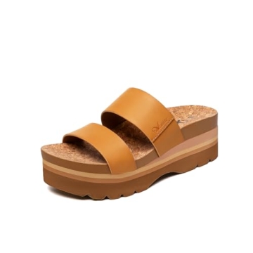 Athlefit Women's Summer Platform Sandals - Comfortable Arch Support & Stylish Beach Slide