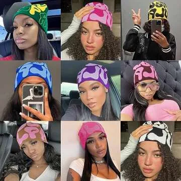 HH HOFNEN Beanie Hat for Women Y2K Knit Skull Cap MEA Culpa Beanie Winter Hat Slouchy Warm Hat Men